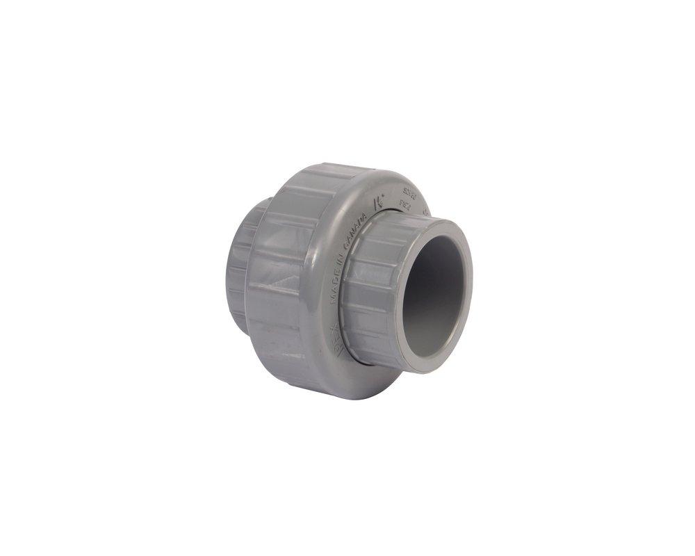 Grey Socket Sch. 80 CPVC Union with EPDM O-Ring Seal 