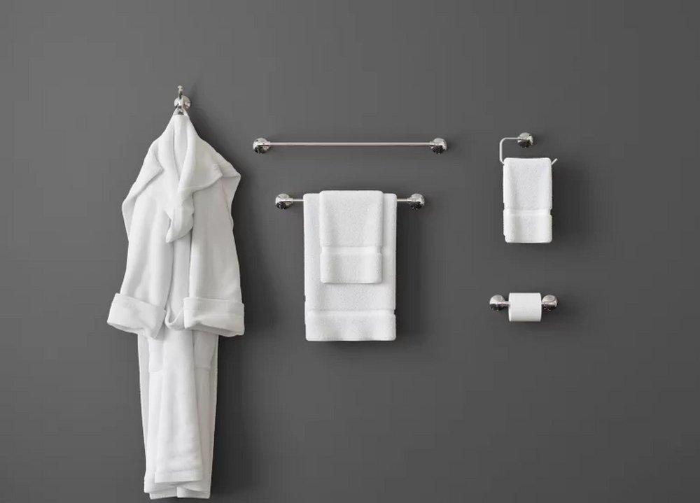 Pfister Brushed Nickel Rectangular Open Towel Ring 