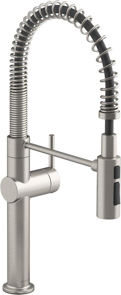 KOHLER Vibrant&reg; Stainless Single Handle Pull Down Kitchen Faucet 