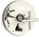 KOHLER Vibrant&reg; Polished Nickel Pressure Balancing Valve Trim with Single Cross Handle 