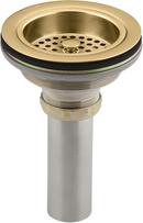 KOHLER Vibrant Brushed Moderne Brass Brass Basket Strainer with Tailpiece 