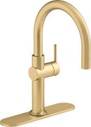 KOHLER Vibrant® Brushed Moderne Brass Single Handle Lever Bar Faucet 