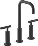 KOHLER Matte Black Two Handle Bathroom Sink Faucet 