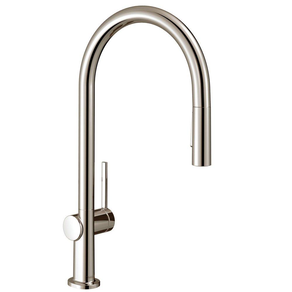 Hansgrohe Polished Nickel Single Handle Pull Down Kitchen Faucet 