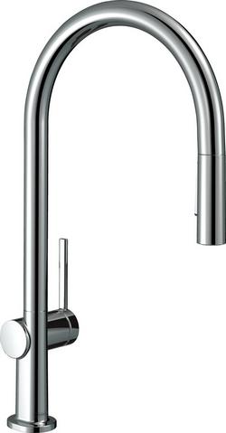 Single Handle Pull Down Kitchen Faucet in Chrome