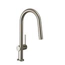 Hansgrohe Steel Optic Single Handle Pull Down Kitchen Faucet 