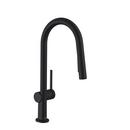 Single Handle Pull Down Kitchen Faucet in Matte Black