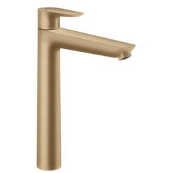 Single Handle Monoblock Bathroom Sink Faucet in Brushed Bronze