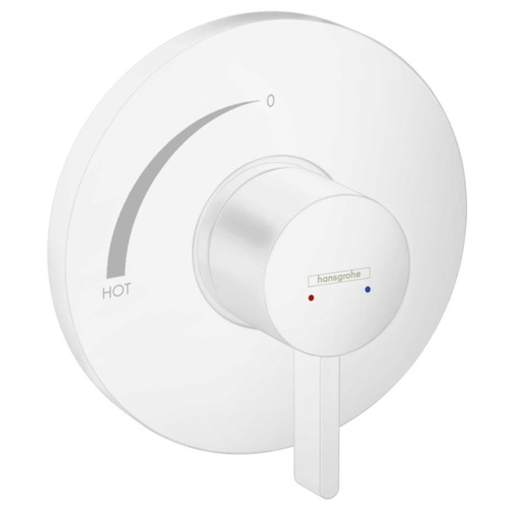 Hansgrohe Matte White Single Handle Bathtub & Shower Faucet (Trim Only) 