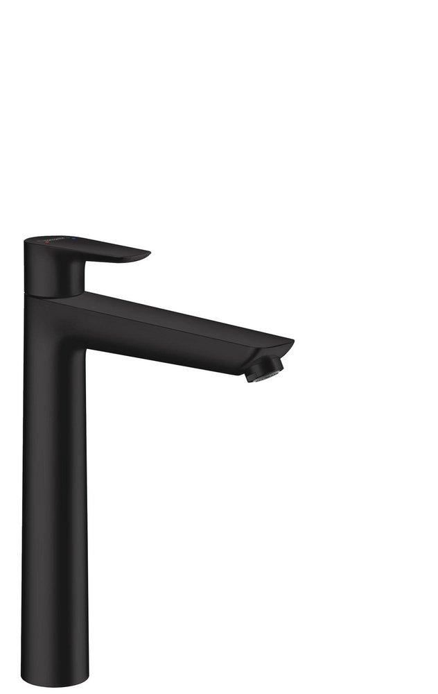 Single Handle Monoblock Bathroom Sink Faucet in Matte Black 