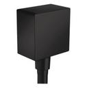 FIXFIT WALL OUTLET SQUARE WITH CHECK VALVES IN MATTE BLACK 