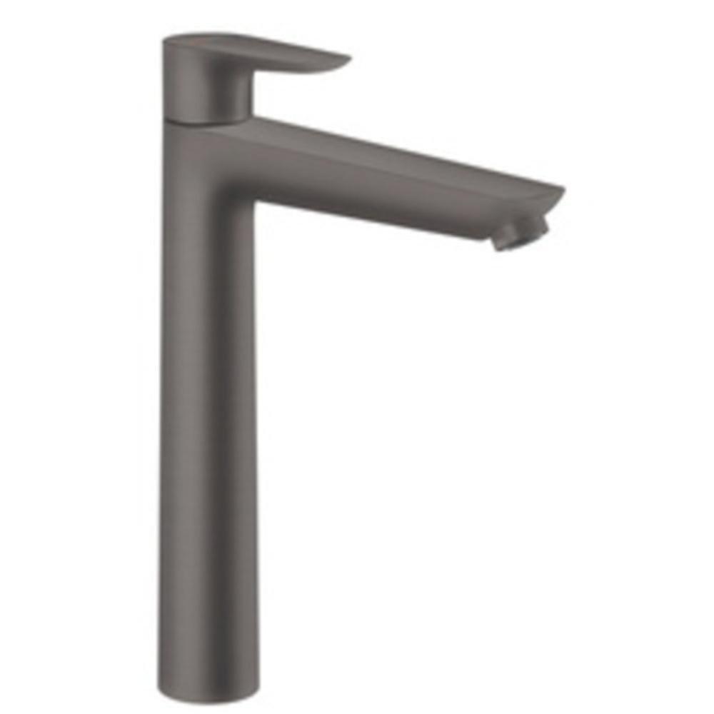 Single Handle Monoblock Bathroom Sink Faucet in Brushed Black Chrome 