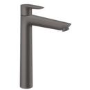 Single Handle Monoblock Bathroom Sink Faucet in Brushed Black Chrome 
