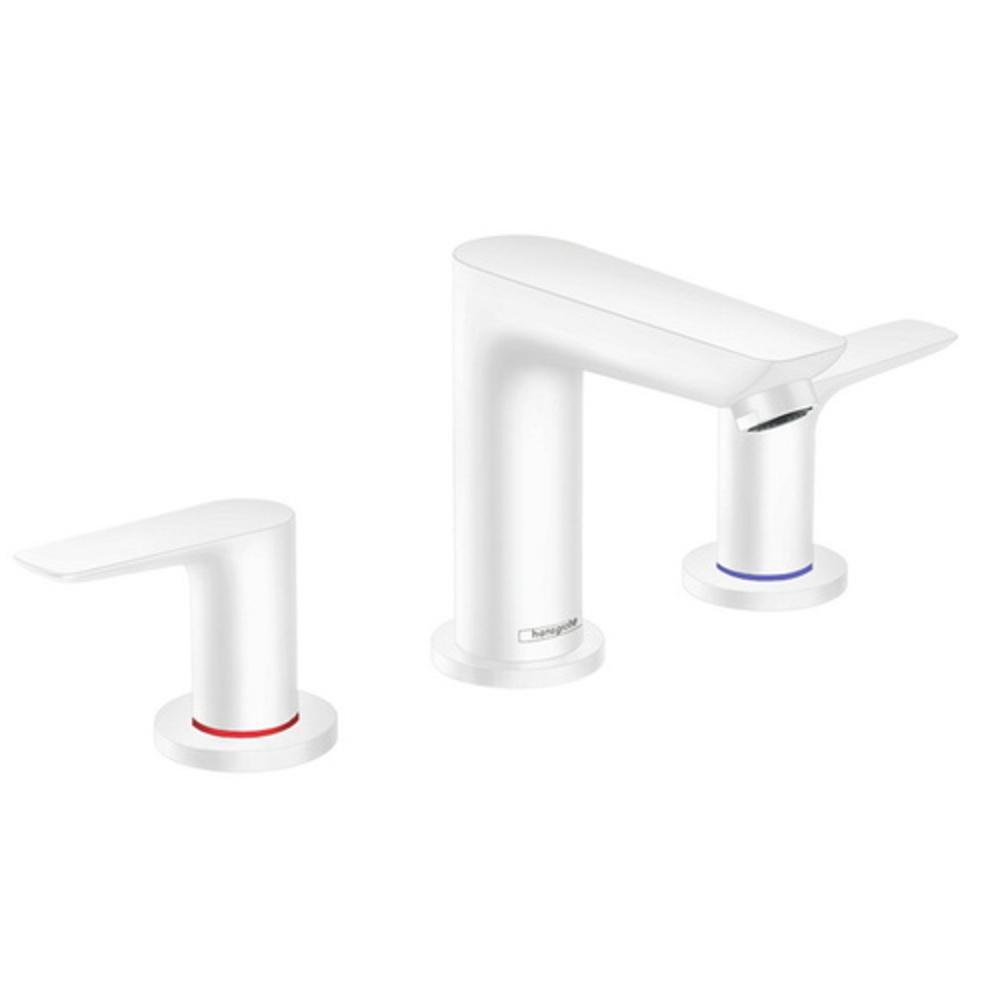 Two Handle Widespread Bathroom Sink Faucet in Matte White 