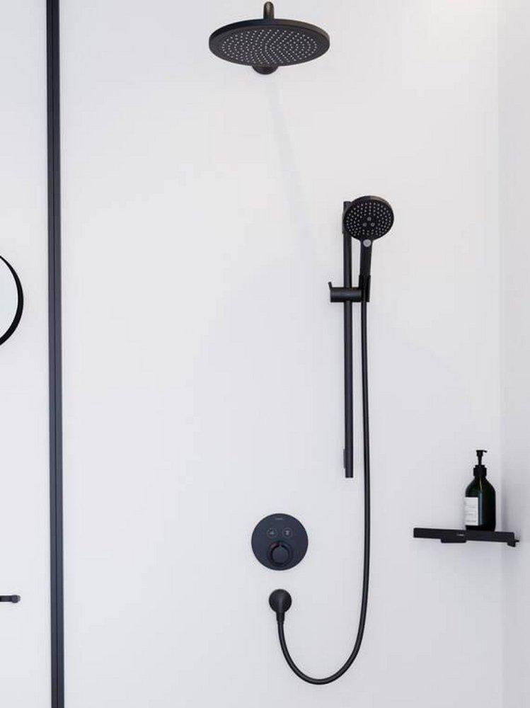 Hansgrohe Matte Black Single Handle Thermostatic Valve Trim 