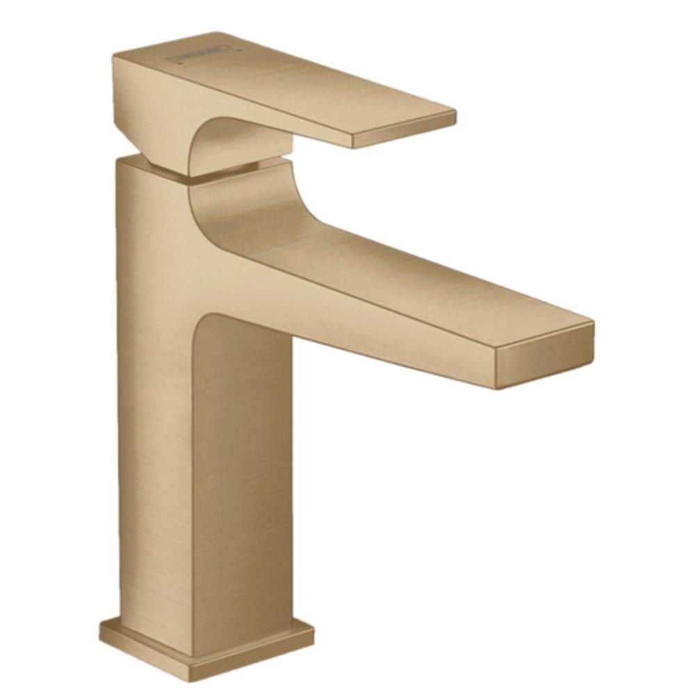 Single Handle Monoblock Bathroom Sink Faucet in Brushed Bronze 