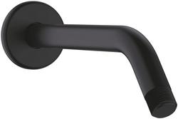 1/2 x 9-3/10 x 2-1/2 in. NPT Brass Shower Arm in Matte Black