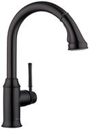 Single Handle Pull Down Kitchen Faucet in Matte Black