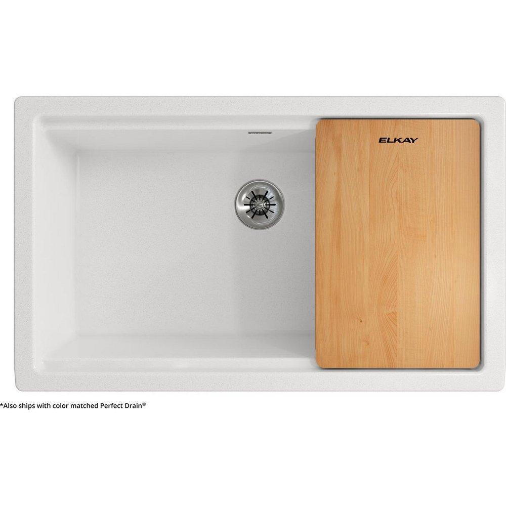 Elkay Ricotta 35-7/8 x 21-9/16 in. Composite Single Bowl Farmhouse Kitchen Sink 