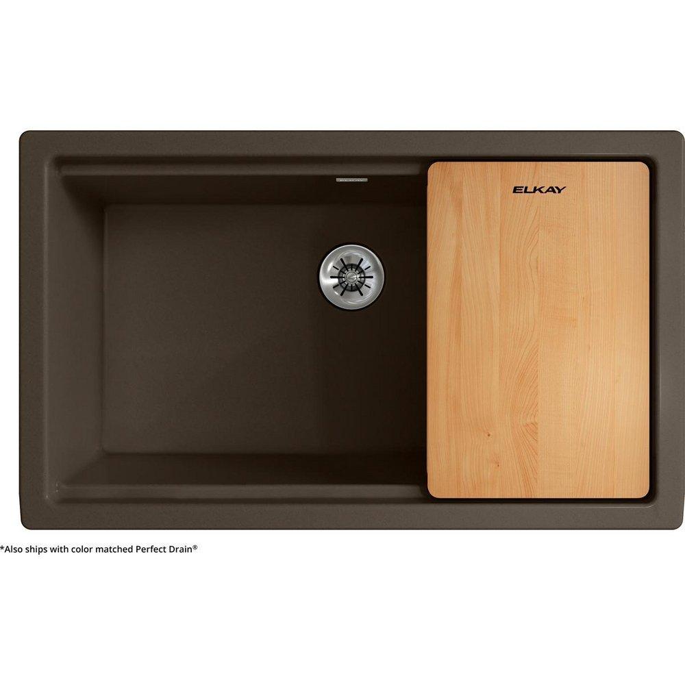 Elkay Chestnut 35-7/8 x 21-9/16 in. Composite Single Bowl Farmhouse Kitchen Sink 