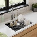 Elkay Polished Stainless Steel Drying Rack with Wood Handle 