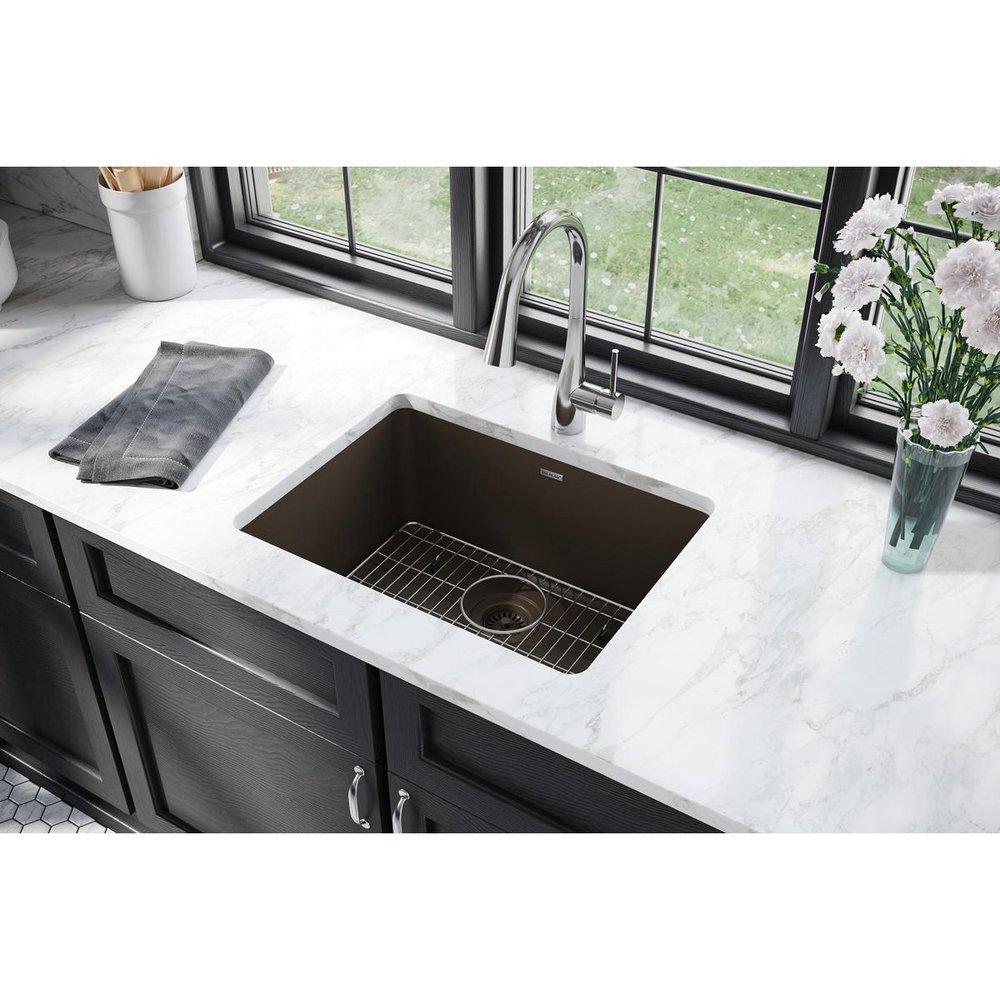 Elkay Mocha 24-5/8 x 18-1/2 in. Composite Single Bowl Undermount Kitchen Sink 