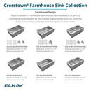 Elkay Polished Satin 35-7/8 x 20-1/4 in. Stainless Steel Single Bowl Farmhouse Kitchen Sink with Sound Dampening 