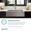Elkay Polished Satin 35-7/8 x 20-1/4 in. Stainless Steel Single Bowl Farmhouse Kitchen Sink with Sound Dampening 