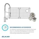 Elkay Polished Satin 35-7/8 x 20-1/4 in. Stainless Steel Single Bowl Farmhouse Kitchen Sink with Sound Dampening 