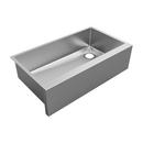 35-7/8 x 20-1/4 in. Stainless Steel Single Bowl Farmhouse Kitchen Sink with Sound Dampening in Polished Satin