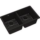 33 x 18-1/2 in. Composite Double Bowl Undermount Kitchen Sink in Black