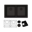Elkay Black 33 x 18-1/2 in. Composite Double Bowl Undermount Kitchen Sink 