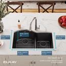 Elkay Black 33 x 22 in. 1-Hole Composite Double Bowl Undermount Kitchen Sink 