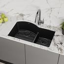 Elkay Black 33 x 22 in. 1-Hole Composite Double Bowl Undermount Kitchen Sink 