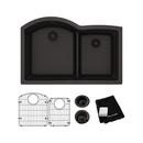Elkay Black 33 x 22 in. 1-Hole Composite Double Bowl Undermount Kitchen Sink 