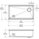 Elkay Polished Satin 31-1/2 x 18-1/2 in. No-Hole Stainless Steel Single Bowl Undermount Kitchen Sink 