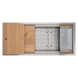 45-1/2 in. Undermount Stainless Steel Single Bowl Kitchen Sink in Lustrous Satin