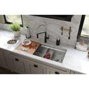 45" UNDERMOUNT SINK WITH CUTTING BOARDS, BOTTON GRIDS AND 2 COLANDERS. 