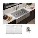 Elkay Polished Satin 35-7/8 x 20-1/4 in. Stainless Steel Single Bowl Farmhouse Kitchen Sink - Includes Bottom Grid and Strainer Drain 