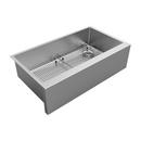 35-7/8 x 20-1/4 in. Stainless Steel Single Bowl Farmhouse Kitchen Sink - Includes Bottom Grid and Strainer Drain in Polished Satin