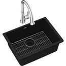 Elkay Black 24-5/8 x 18-1/2 in. Composite Single Bowl Undermount Kitchen Sink 