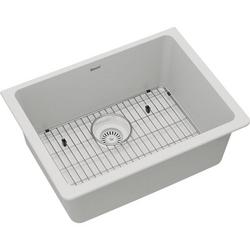 24-5/8 in. Undermount Composite Single Bowl Kitchen Sink in White