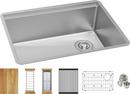 25-1/2 x 18-1/2 in. No-Hole Stainless Steel Single Bowl Drop-in and Undermount Kitchen Sink in Polished Satin