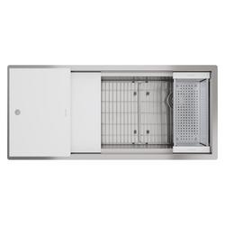 45-1/2 in. Undermount Stainless Steel Single Bowl Workstation Kitchen Sink in Lustrous Satin