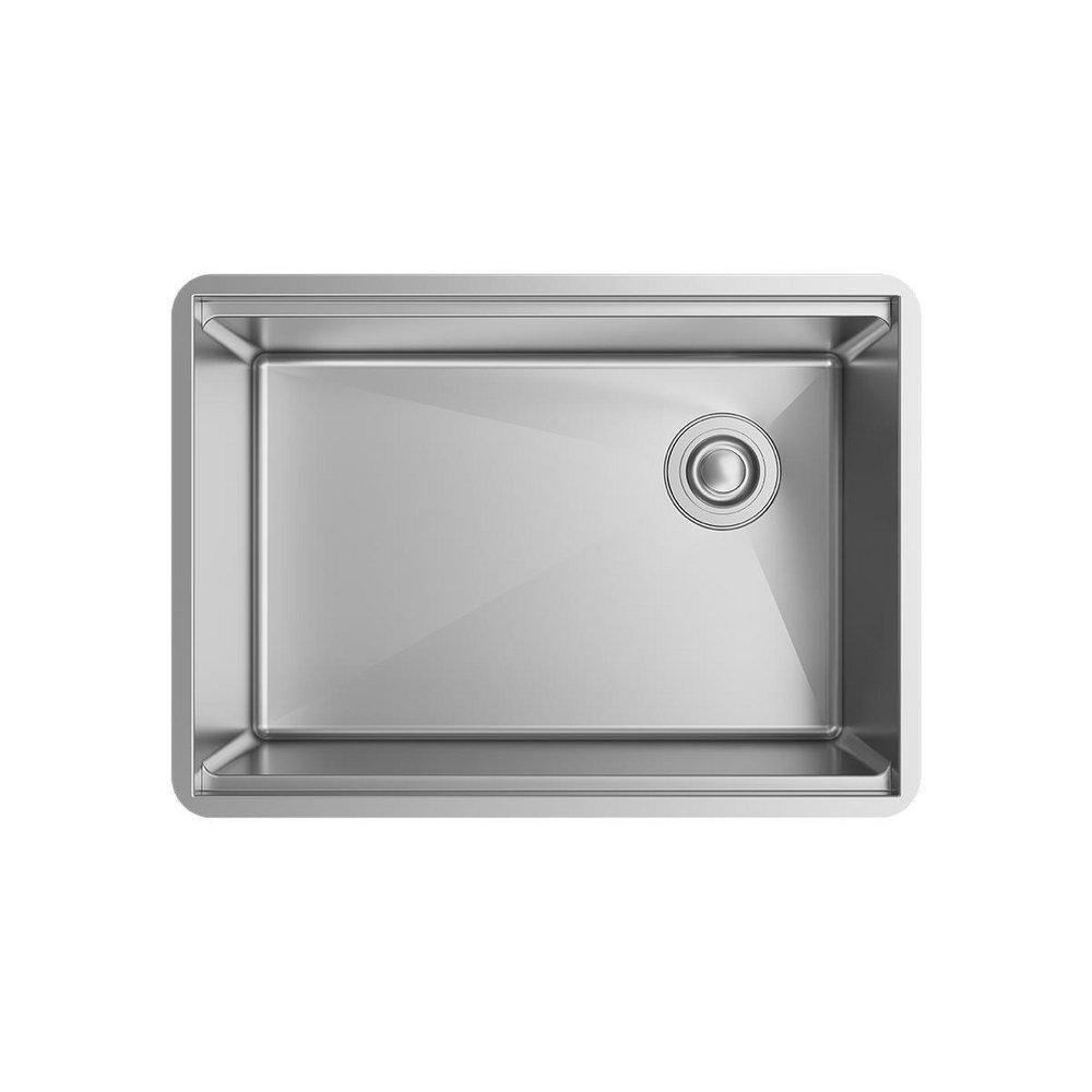 Elkay Polished Satin 25-1/2 x 18-1/2 in. No-Hole Stainless Steel Single Bowl Undermount Kitchen Sink 