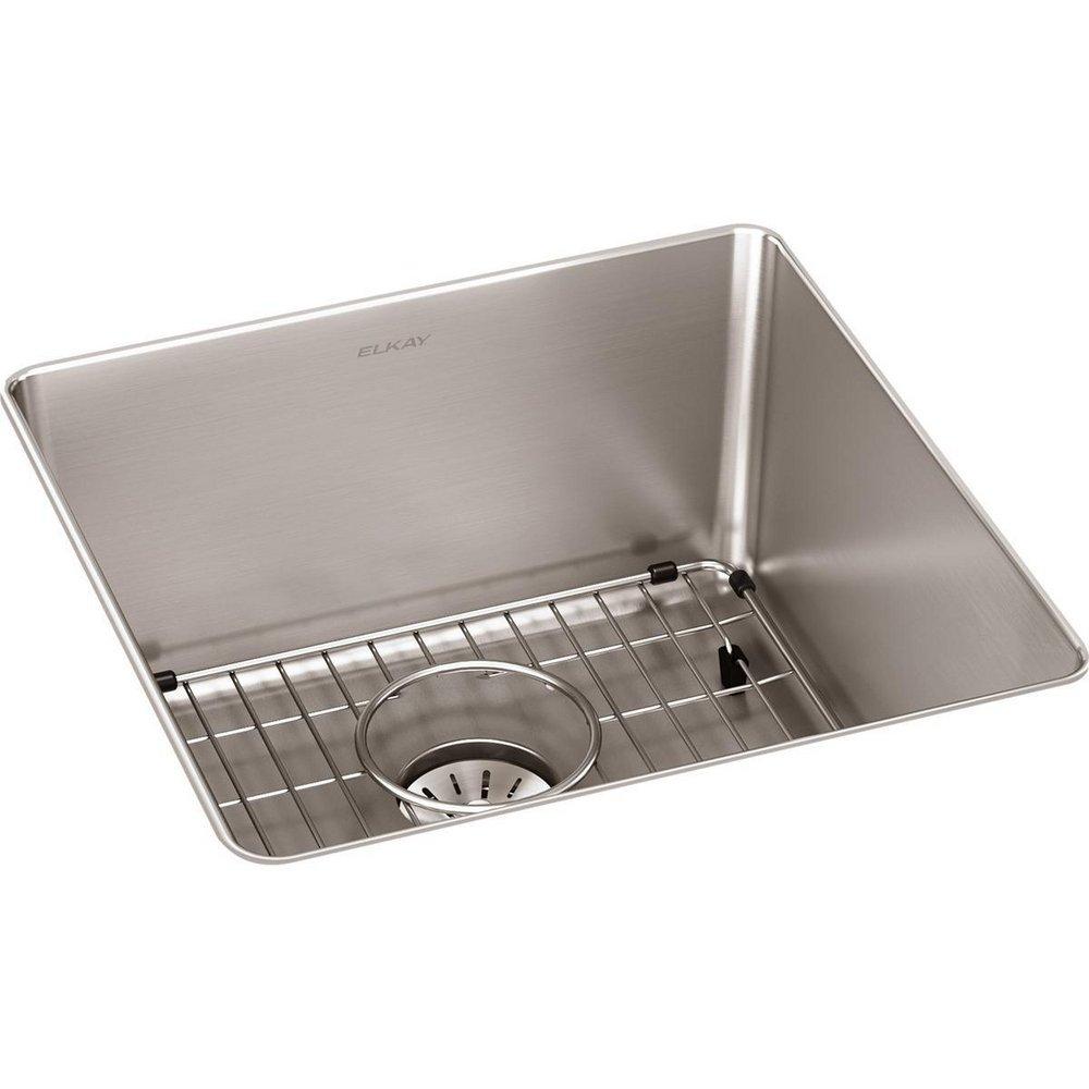Elkay Luminous Satin 18-1/2 x 18-1/2 in. Stainless Steel Single Bowl Undermount Kitchen Sink 