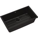 33 in. Undermount Composite Single Bowl Kitchen Sink in Black
