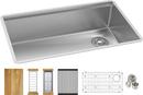 31-1/2 x 18-1/2 in. No-Hole Stainless Steel Single Bowl Undermount Kitchen Sink in Polished Satin