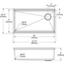 Elkay Polished Satin 31-1/2 x 18-1/2 in. No-Hole Stainless Steel Single Bowl Undermount Kitchen Sink 