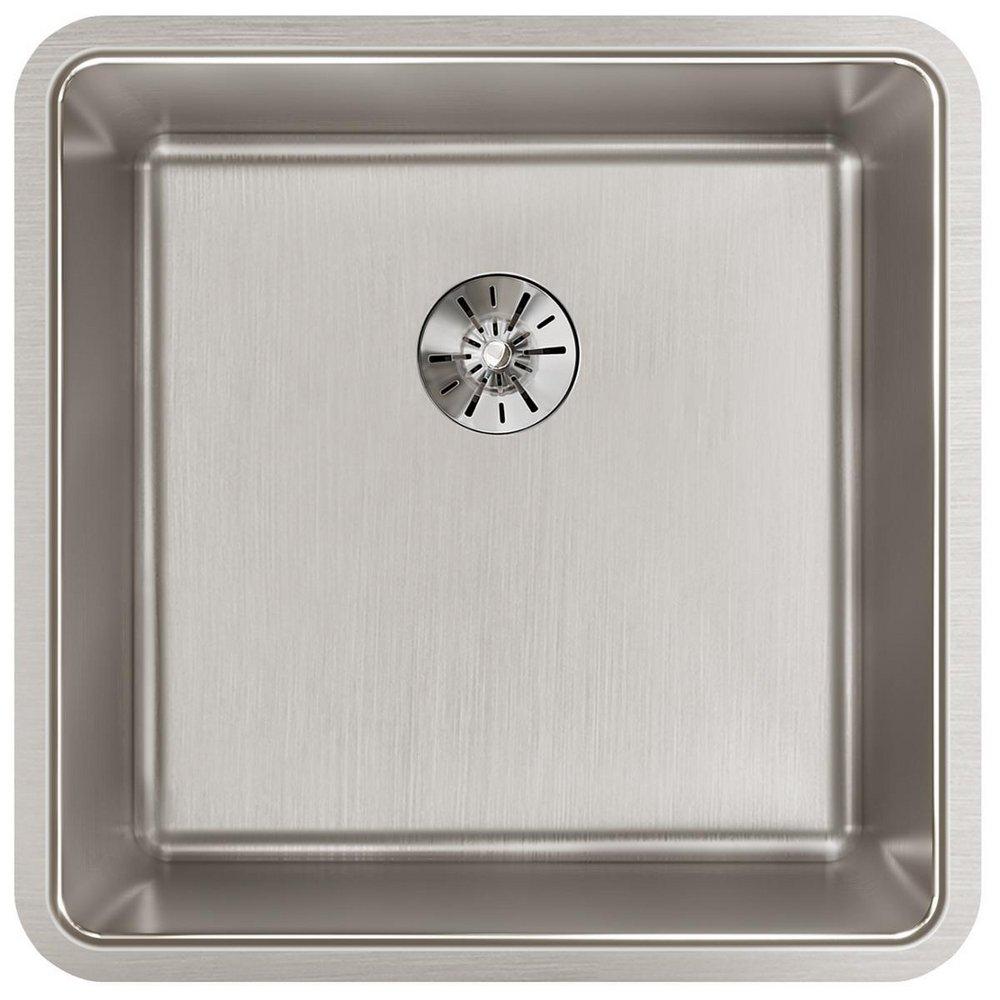 Elkay Luminous Satin 18-1/2 x 18-1/2 in. Stainless Steel Single Bowl Undermount Kitchen Sink 